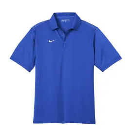 Nike Men's Blue Sapphire Dri-FIT Short Sleeve Sport Swoosh Pique Polo