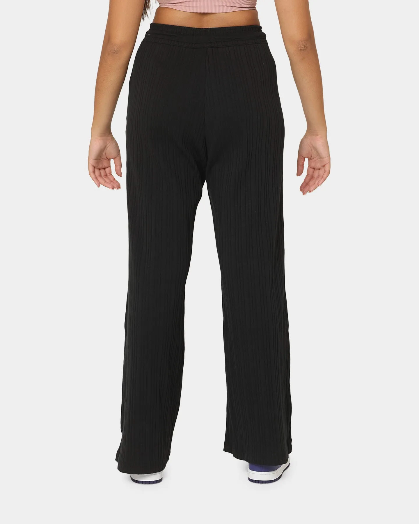 Nike Women's Nike Sportswear Jersey Rib Wide Leg Pants Black/White