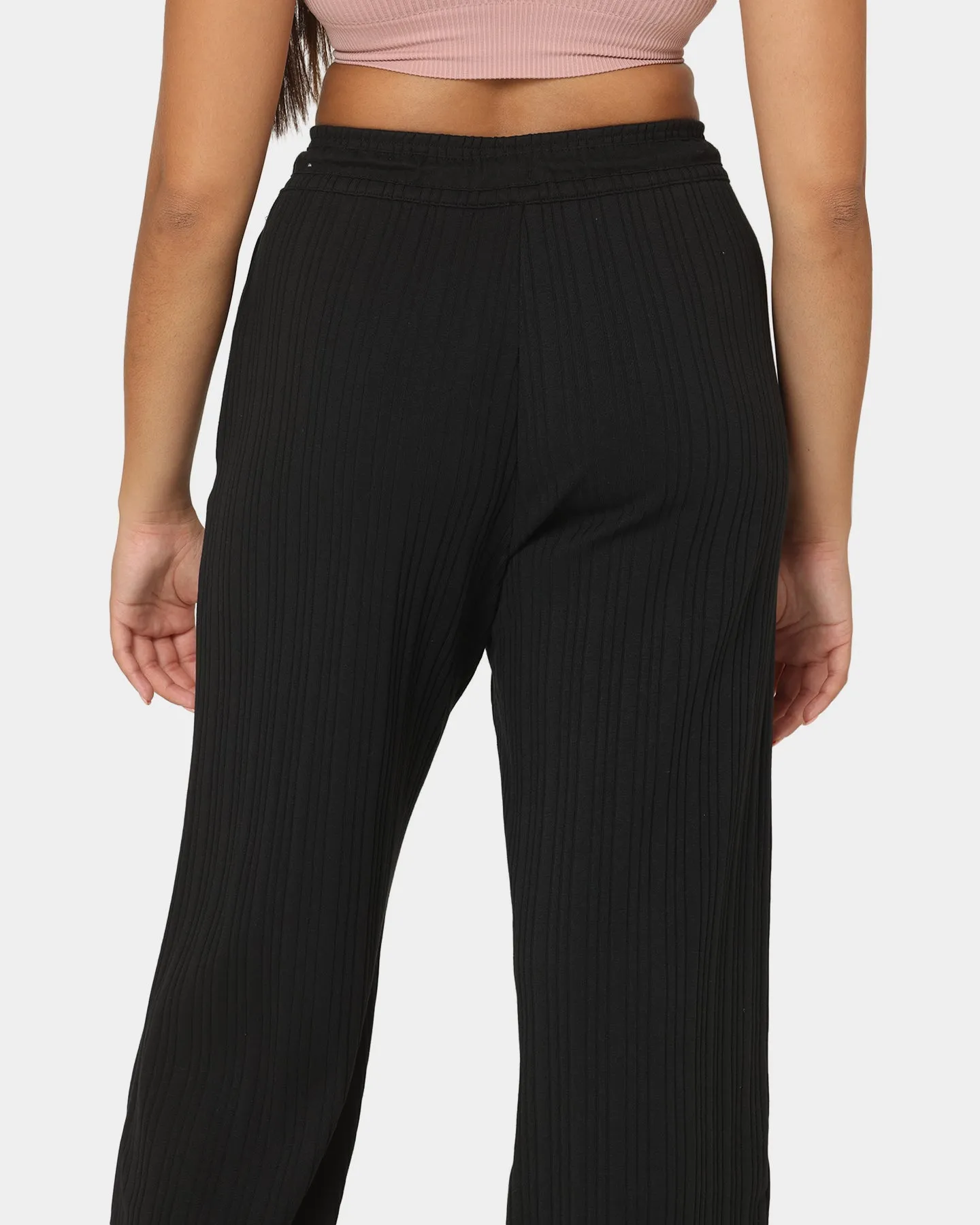 Nike Women's Nike Sportswear Jersey Rib Wide Leg Pants Black/White