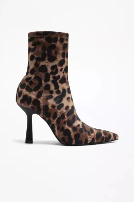 Patterned Stiletto Heel Boots