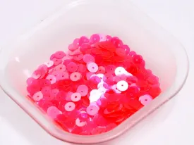 Pink Center Hole Circular Plastic Sequins(Wholesale)