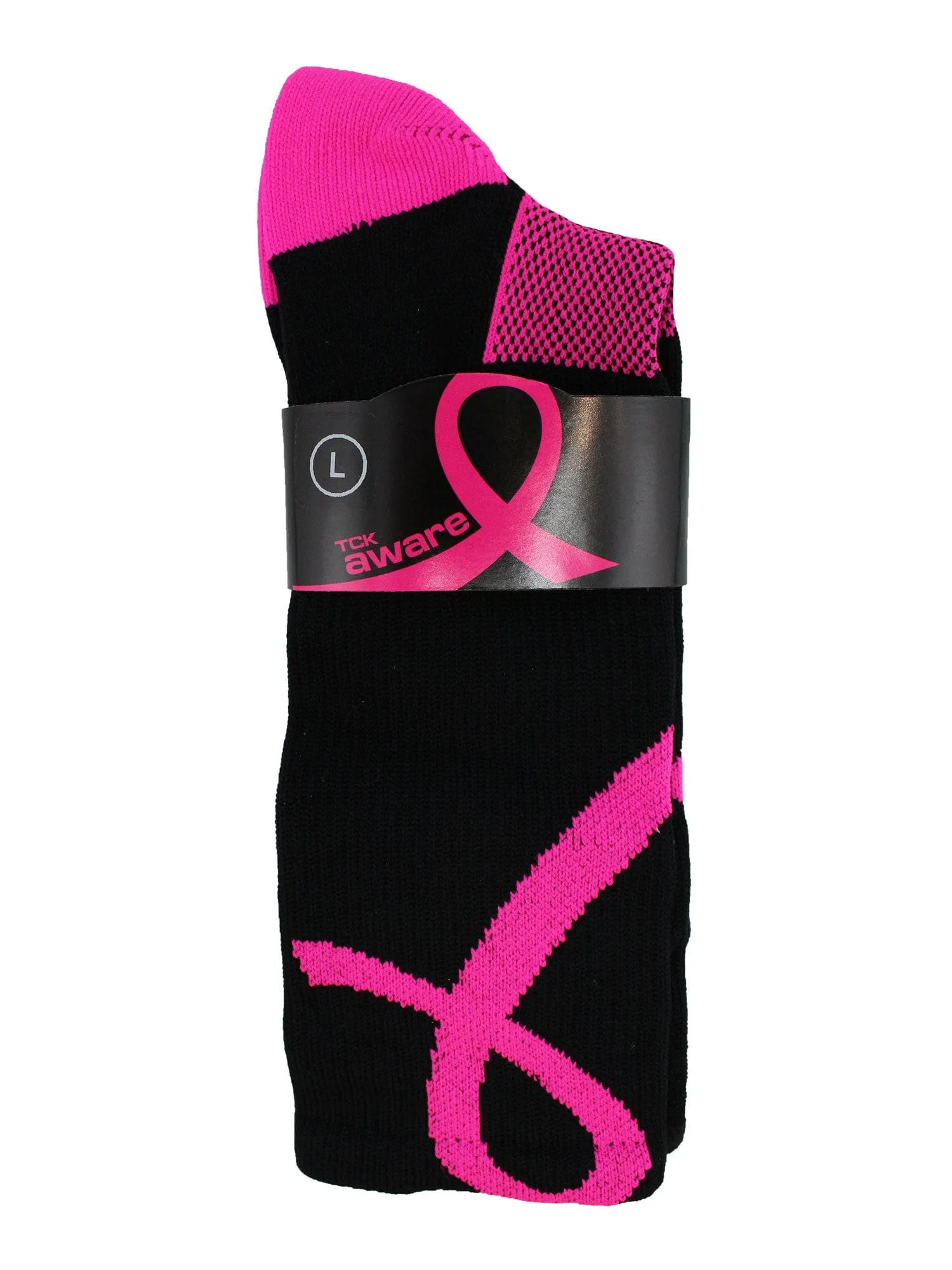 Pink Ribbon Awareness Crew Socks