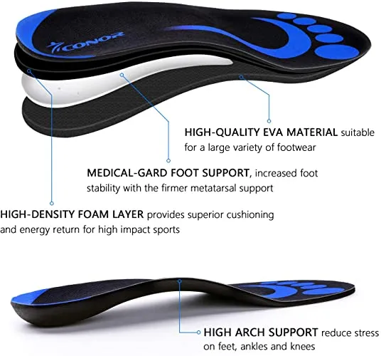 Plantar Fasciitis Feet Arch Support Insoles for Men and Women Shoe Inserts - Orthotic Inserts - Flat Feet Running Athletic Best Shoe Insoles-Orthotic insoles for Relieve High Arch Foot Pain