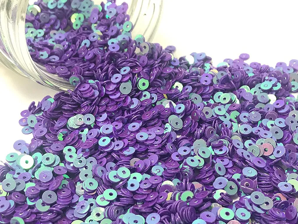 Purple Metallic Circular Sequins