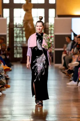 "Dragonfly" Reimagined Vintage Kimono - Kimono Zulu Artist Collaboration with Selven O'Keef Jarmon