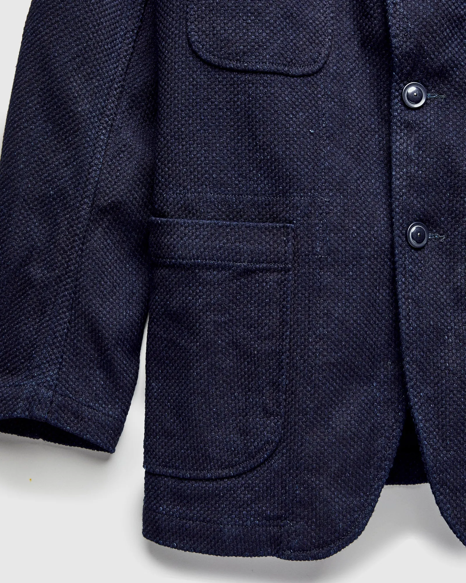 "No-Gi" Bedford Jacket in Indigo Heavyweight Sashiko