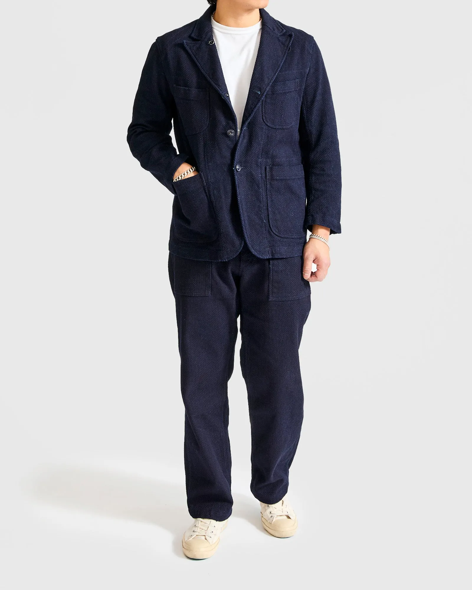"No-Gi" Bedford Jacket in Indigo Heavyweight Sashiko