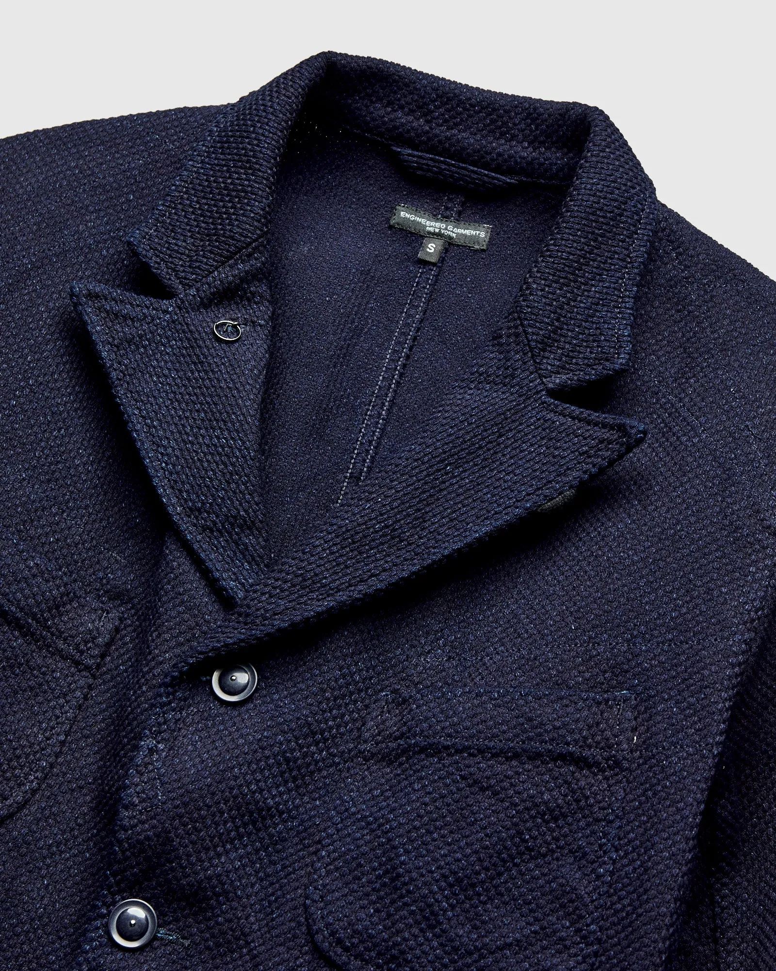"No-Gi" Bedford Jacket in Indigo Heavyweight Sashiko