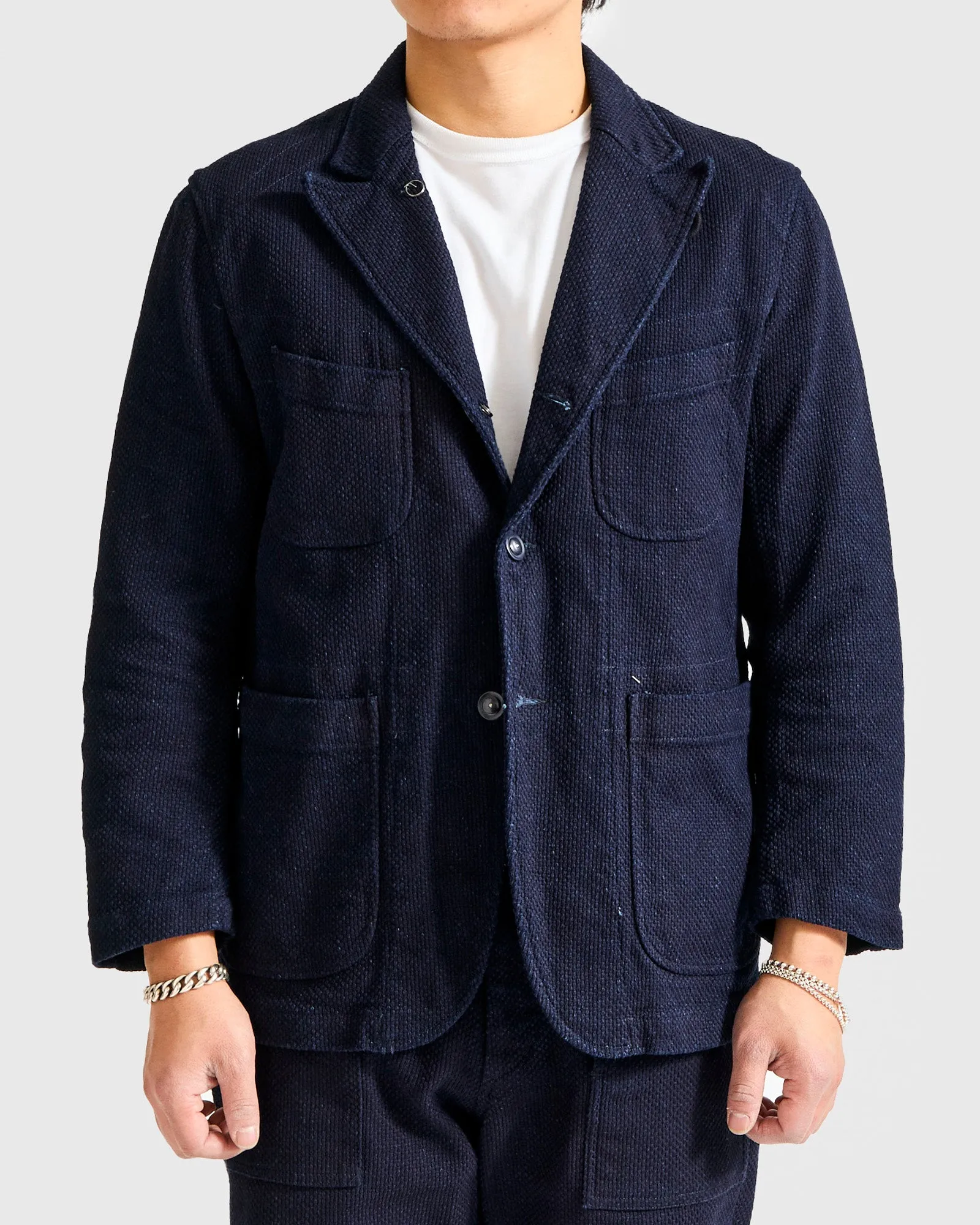 "No-Gi" Bedford Jacket in Indigo Heavyweight Sashiko