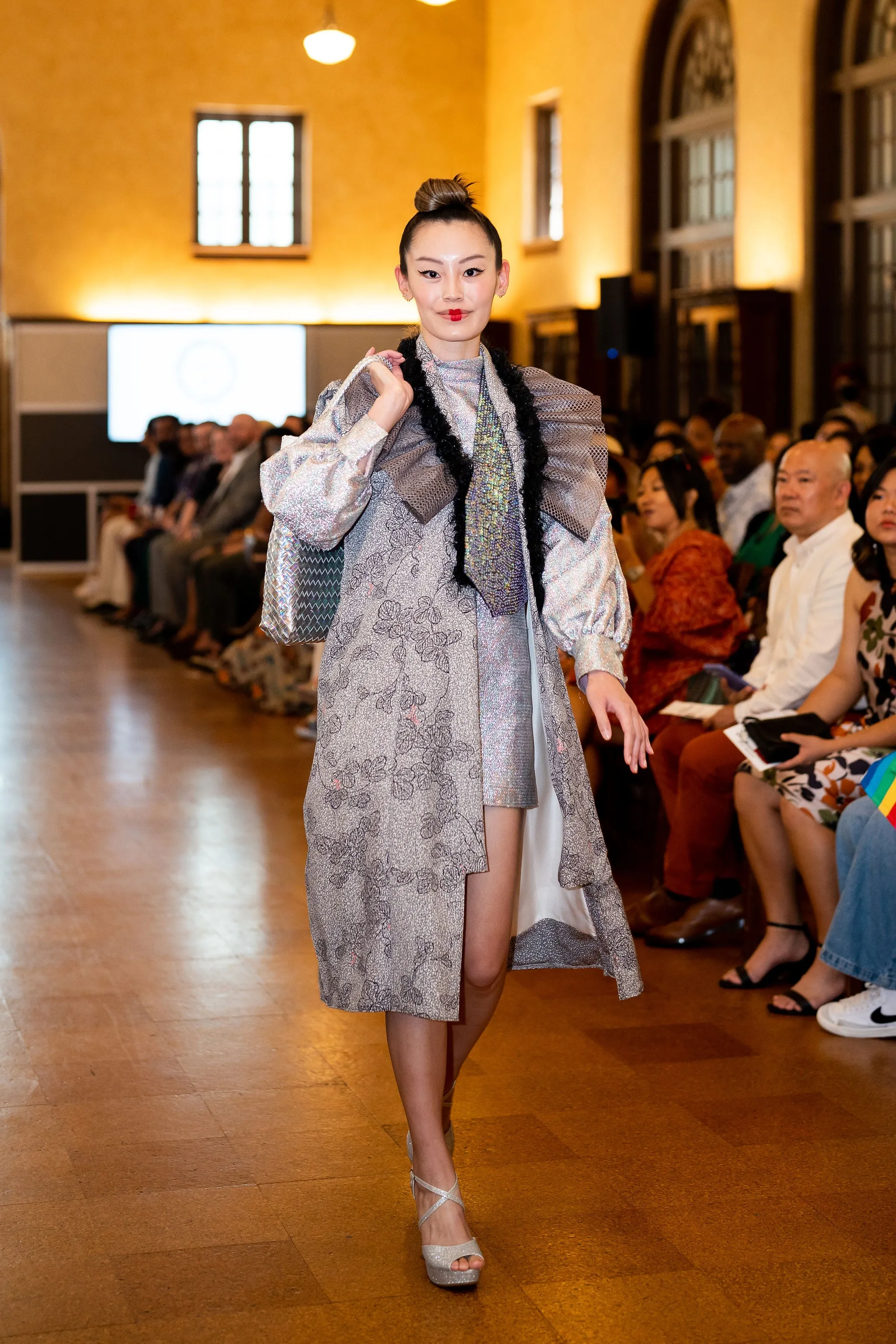 "Over-the-Top- Round Top" Sleeveless Party Kimono Vest Reimagined Vintage Kimono - Kimono Zulu Artist Collaboration with Selven O'Keef Jarmon