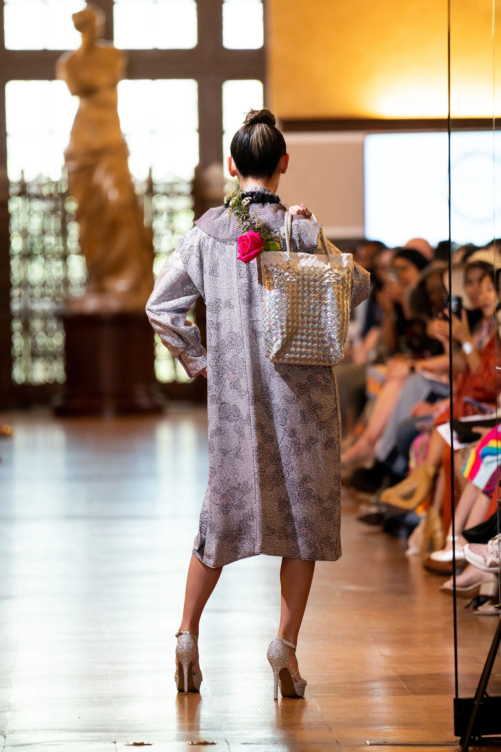 "Over-the-Top- Round Top" Sleeveless Party Kimono Vest Reimagined Vintage Kimono - Kimono Zulu Artist Collaboration with Selven O'Keef Jarmon