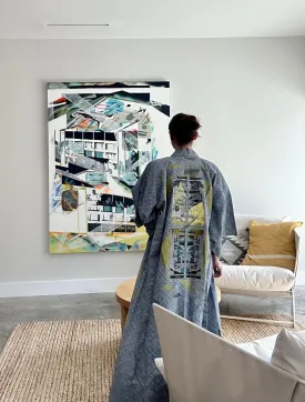 "Structural Star" by Emilie Duval -  Kimono Zulu Reimagined Vintage Kimono Artist Collaboration