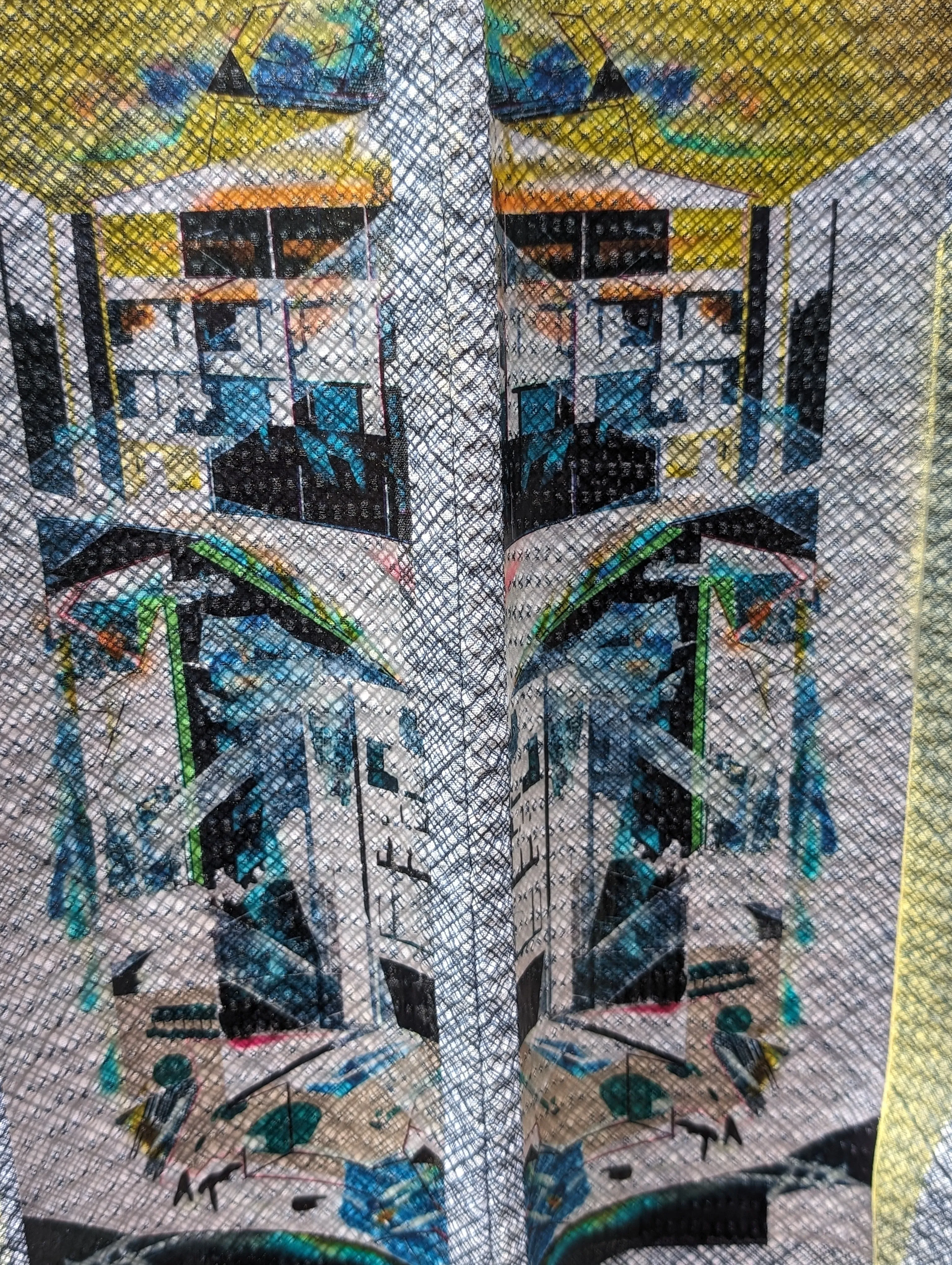 "Structural Star" by Emilie Duval -  Kimono Zulu Reimagined Vintage Kimono Artist Collaboration