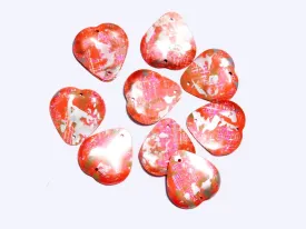 Red Pink Two Hole Heart Plastic Sequins- 14 mm(Wholesale)