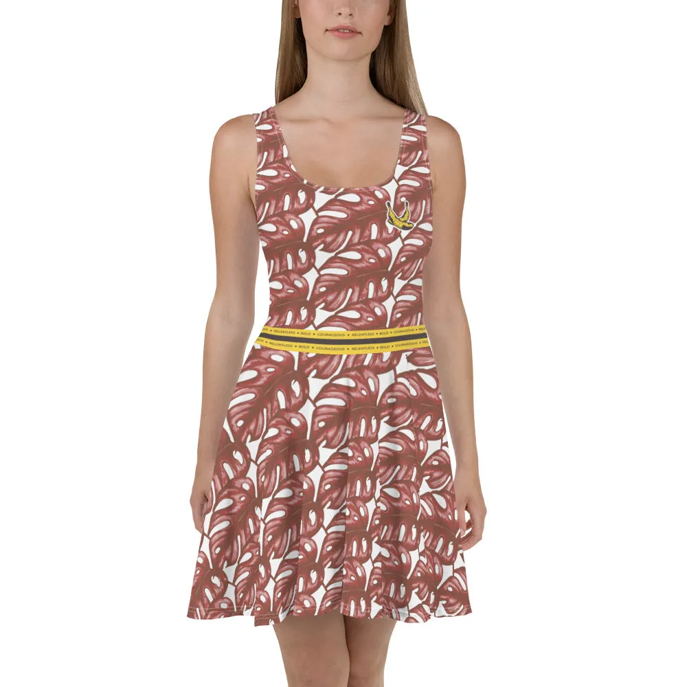 Rotten Banana Clothing Skater Dress Coral