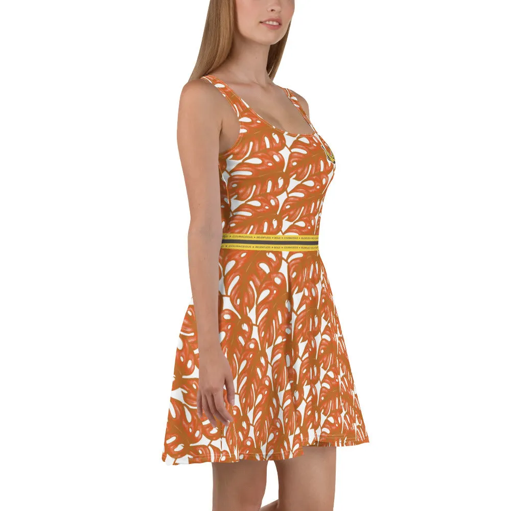 Rotten Banana Clothing Skater Dress Peach