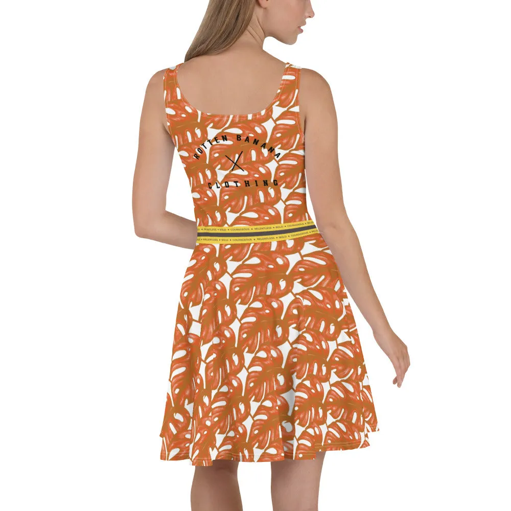 Rotten Banana Clothing Skater Dress Peach