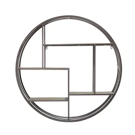 Round Wood/Metal Wall Shelf