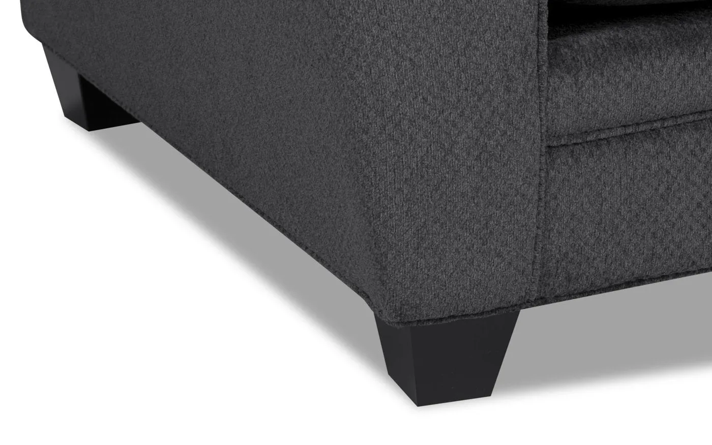 Sherwood Chenille Condo Loveseat - Charcoal