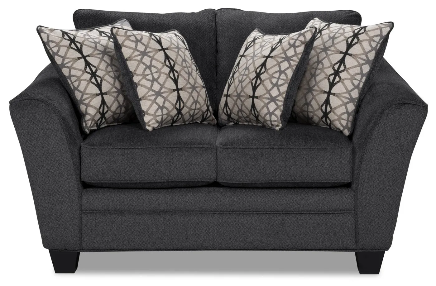 Sherwood Chenille Condo Loveseat - Charcoal