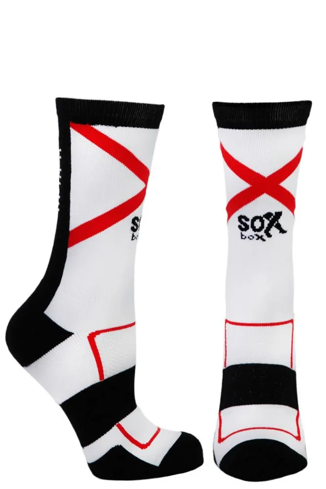 Shrug Life White Performance Crew Socks- The Sox Box