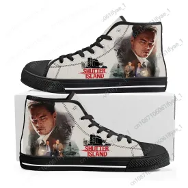 Shutter Island High-Top Canvas Sneakers | Custom Leonardo DiCaprio Fan Shoes