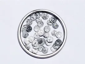 Silver Center Hole Circular Designer Plastic Sequins- 10 mm