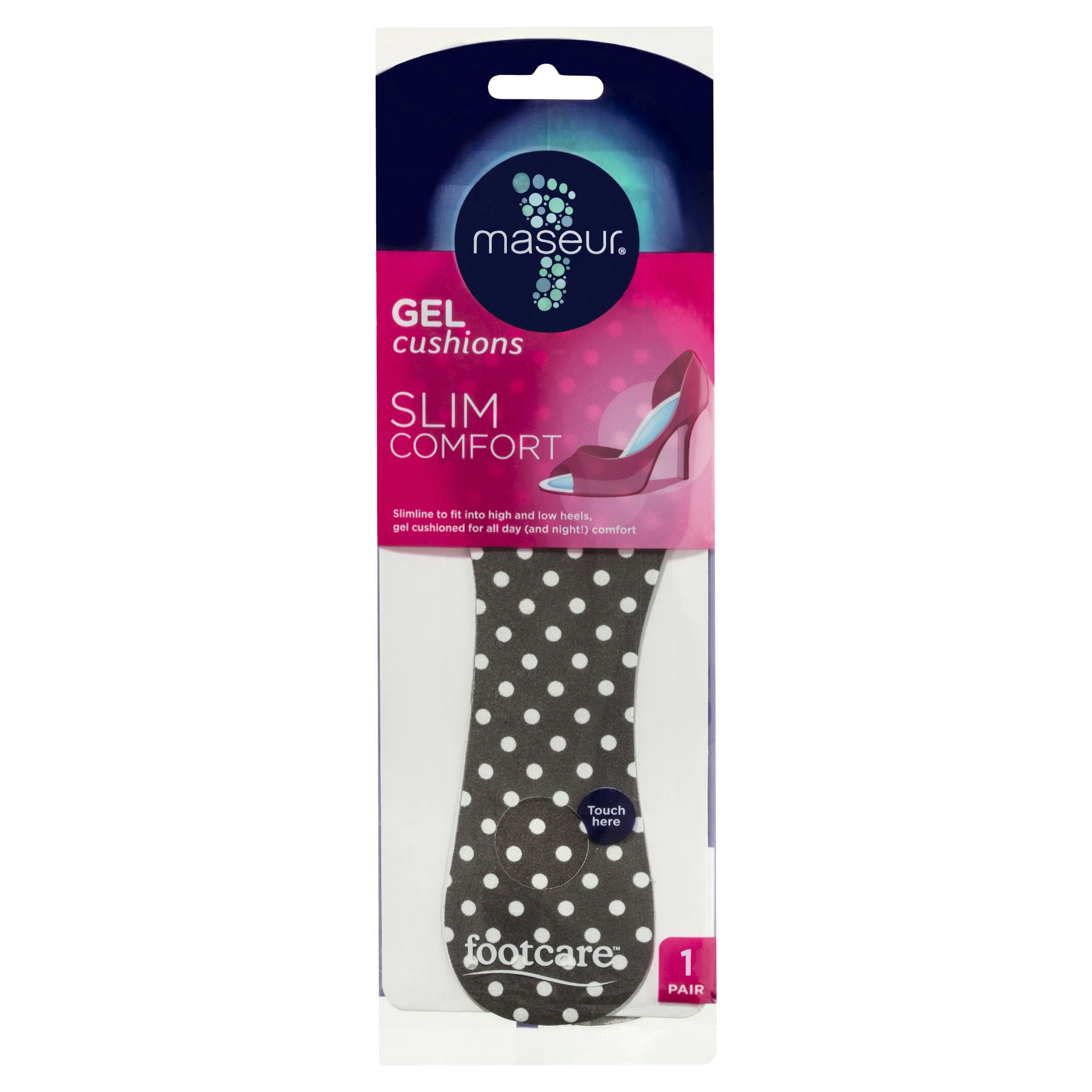 Slim Gel Comfort Insoles, 1 pair