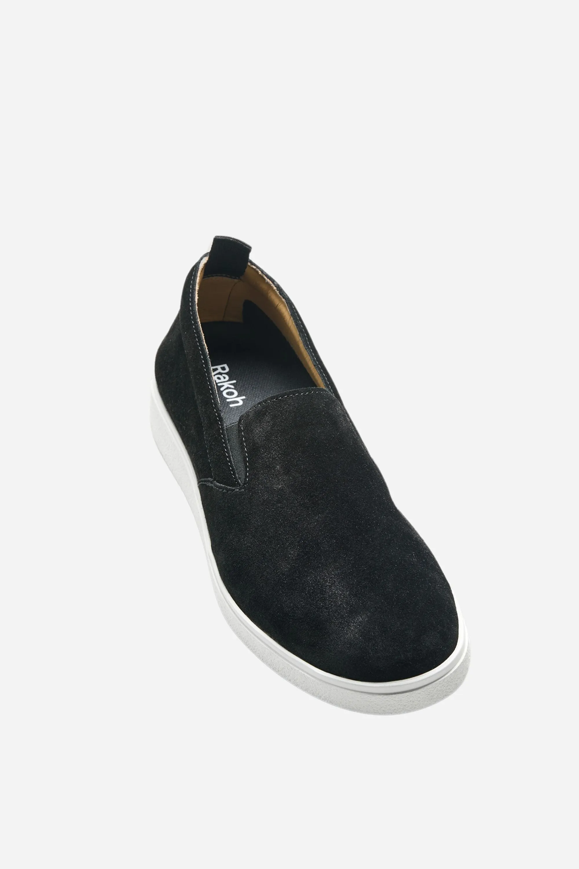 Slip On Sneakers - Black Suede