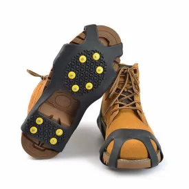 Studs Anti-Skid Ice Winter Climbing No Slip Snow Shoes Spikes Grips Cleats Over Shoes Covers Crampons