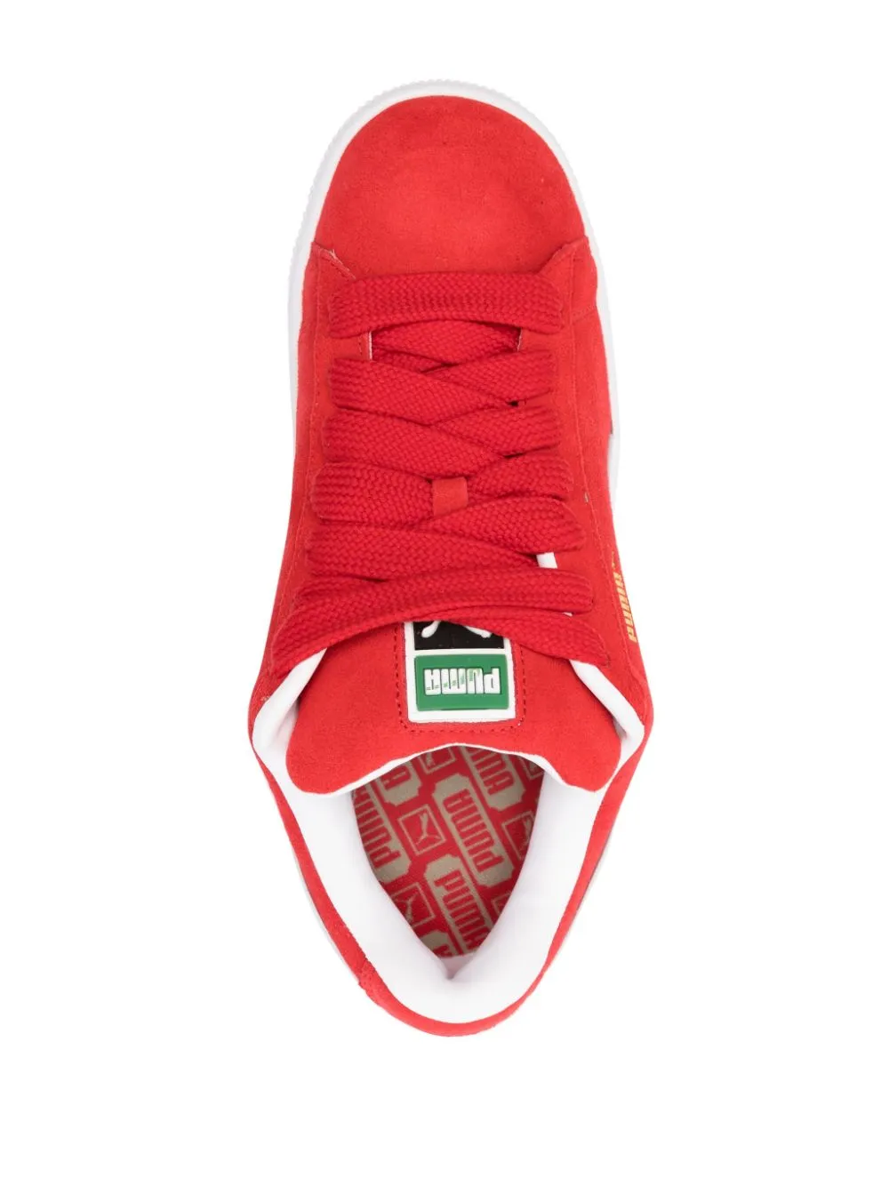 Suede XL logo-print sneakers