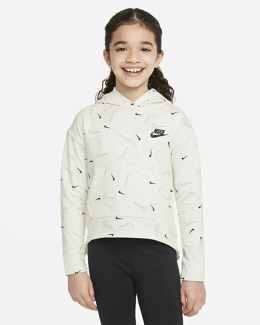 Sweat Capuche Nike Sportswear Swooshfetti Enfant Fille - Jaune
