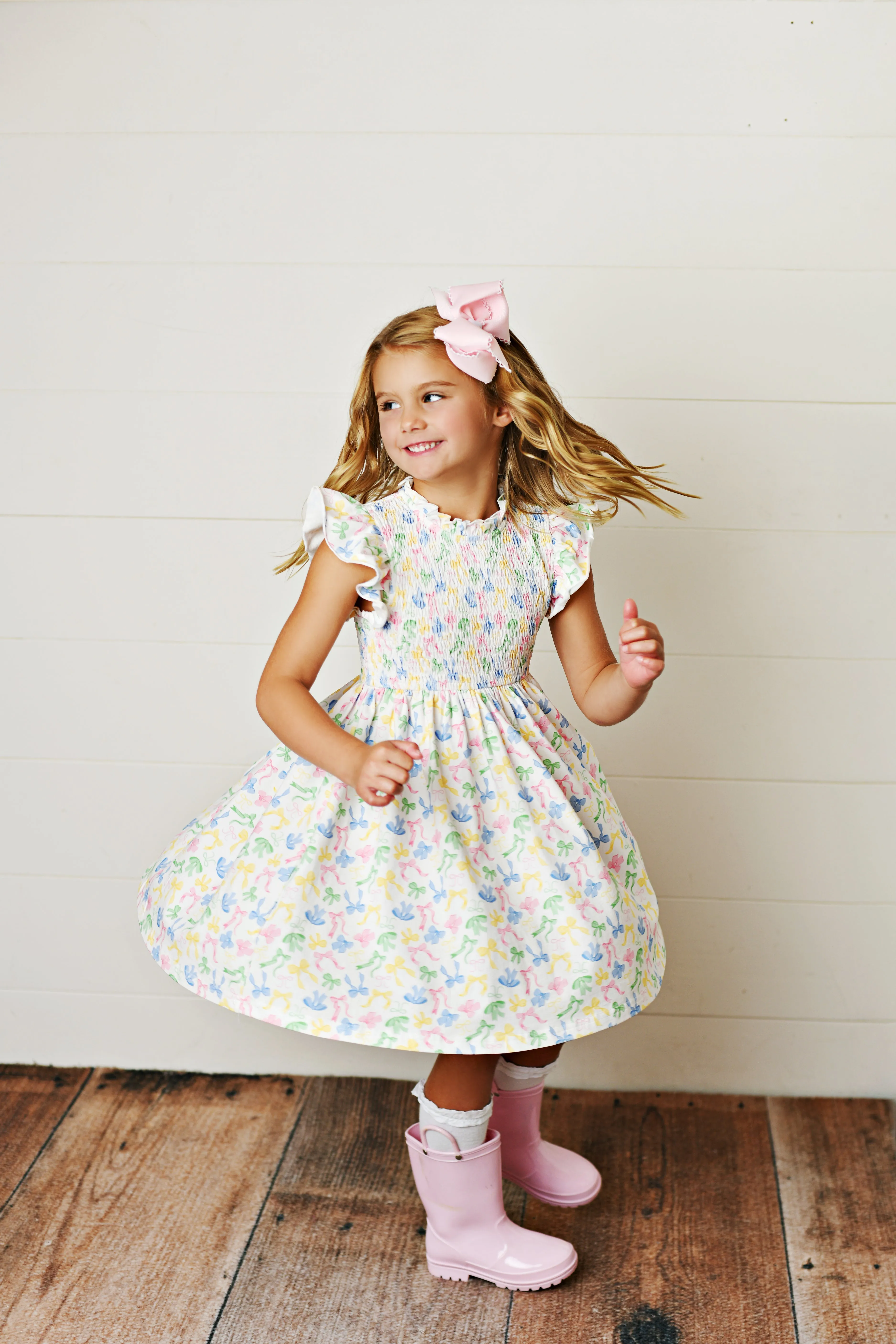 Swoon Baby Clothing Bow-tiful Smock Dress