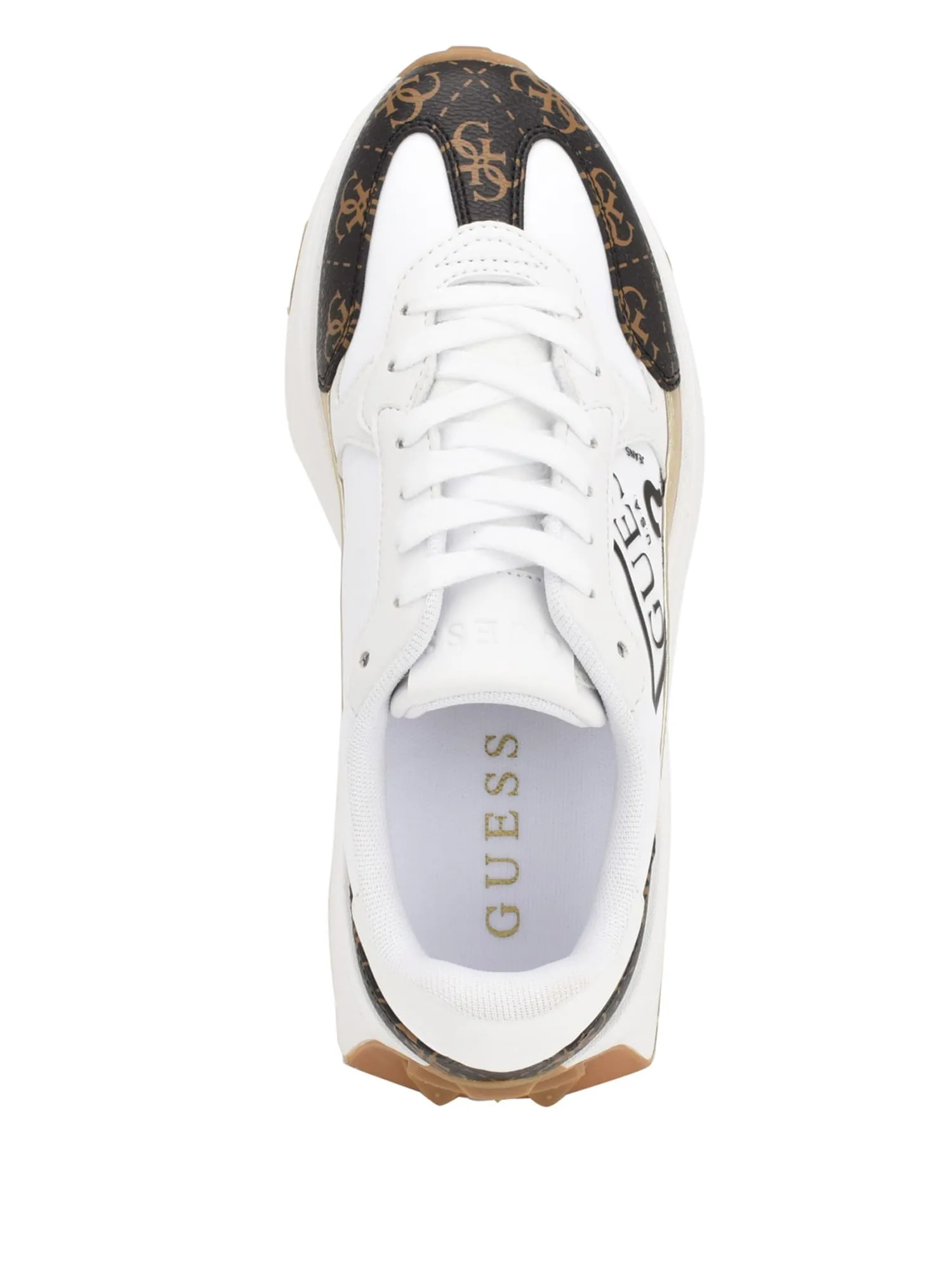 White Calebb Logo Low Top Sneakers