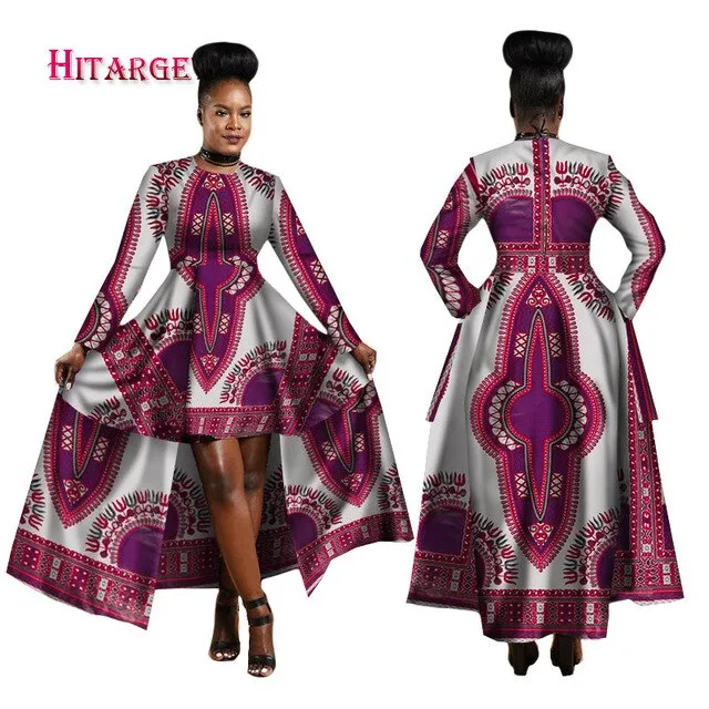 Women Dashiki Cotton Wax Print Dress